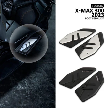 Новые Подножки XMAX125 XMAX250 XMAX300 XMAX400 Передние Задние Подножки Пластина Педаль Противоскользящая Подставка Для Ног Yamaha X-MAX 125 250 300 400