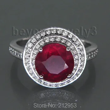 Обручальные кольца с натуральным красным рубином для женщин, кольцо с рубином из белого золота 14k, подарок на годовщину свадьбы, ювелирные изделия из натурального рубина