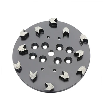 Острые сегменты со стрелками, 10-дюймовый Алмазный шлифовальный круг для твердых напольных покрытий - Абразивный диск для бетонных и терраццо полов 3ШТ