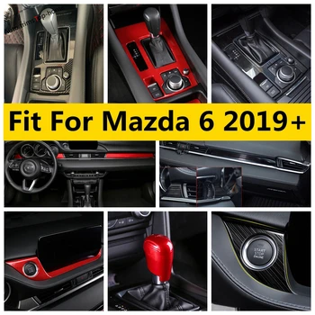 Панель Переключения передач Кнопка Start Stop Центральная Рамка Управления Накладка На Накладку Для Mazda 6 2019-2021 Аксессуары Из Нержавеющей Стали/ABS