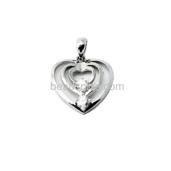 Подвеска в виде сердца, очаровательные ювелирные подвески из стерлингового серебра в форме сердца, 17,5x17 мм, отверстие: 4x2 мм, продается на ПК, ID: 29353