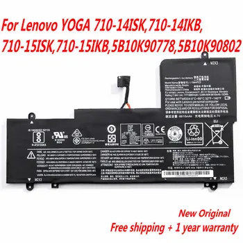 Подлинный аккумулятор для ноутбука L15M4PC2 L15L4PC2 для Lenovo YOGA 710-14ISK, 710-14IKB, 710-15ISK, 710-15IKB, 5B10K90778, 5B10K90802