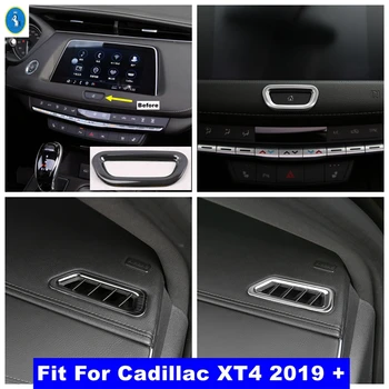 Приборная панель, вентиляционное отверстие, сигнальные огни, лампы, кнопка включения, отделка крышки, подходит для Cadillac XT4 2019-2022, декор интерьера автомобиля