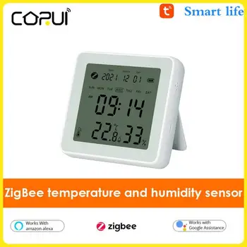 Приложение Tuya ZigBee Smart Temperature Humidity Sensor Удаленный монитор для умного дома Smart Life Работает с Alexa Google Assistant