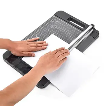 Ручной Резак для бумаги Формата А4 С 3 Вращающимися Лезвиями Резак Для бумаги С Нескользящим Резиновым Ковриком Машина Для резки бумаги для