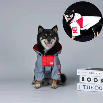 Светоотражающая Серебристая Одежда для собак, Водонепроницаемые Пальто, Ветрозащитный Плащ, Безопасная Уличная куртка для собак Больших Средних и маленьких размеров