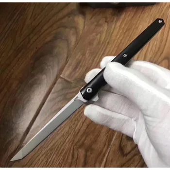 Складной Нож EDC с шариковым подшипником 58HRC из нержавеющей стали с эбонитовой ручкой, Тактические защитные карманные ножи для кемпинга на открытом воздухе, охоты