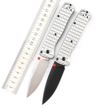 Складной нож с алюминиевой ручкой BM 535, черно-белое лезвие, тактический нож, складной нож для улицы, ручной инструмент для спасения