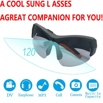 Солнцезащитные очки 1080P HD, Невидимая камера, Портативные Bluetooth-наушники, Mp3 DV, Спортивная запись, Микро-экшн-видеокамера, Видеомагнитофон Espia