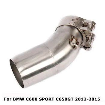 Средняя Труба Для BMW C600 SPORT C650GT 2012-2015 Мотоцикл Глушитель Среднего Звена Соединительная Труба Из Нержавеющей Стали 2013 2014