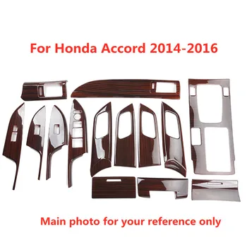 Стайлинг интерьера автомобиля под дерево Приборная панель Розетка Центральная консоль Панель передач Дверная ручка Накладка для Honda Accord 2014 2015 2016