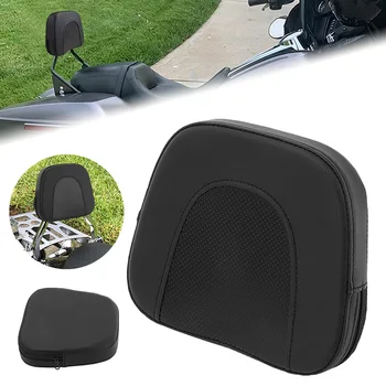 Универсальная подушка для заднего пассажира Мотоцикла, черная перекладина на спинке, для Harley Chopper Touring, для Honda, для Suzuki