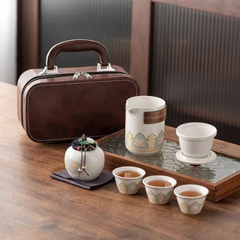Чайный сервиз для путешествий, портативный чайный сервиз кунг-фу, оптовая продажа подарков для фестивальной компании