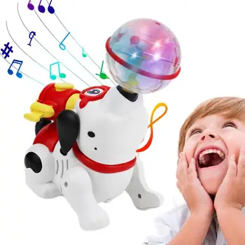 Электронные роботы, игрушка для собак, Музыка, Свет, Танец, Прогулка, Собака, Милый подарок для ребенка от 1 года, детские игрушки, Спрей-туман, подарок Для мальчиков, девочек, детей